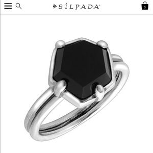 NWT Silpada onix solitaire ring.